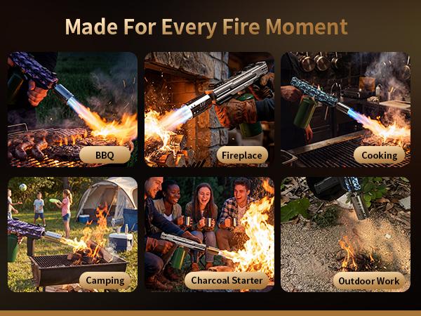 IJF Propane Torch for BBQ Grill Charcoal Starter Adjustable Flame Blow Torch Heavy Duty Grill Torch for Steak Searing Campfire Fire Starter Outdoor Camping Cooking Propane Torch Head for Propane Tank Tank Not Included IJF Propane Torch for BBQ Grill Charcoal Starter Adjustable Flame Blow Torch Heavy Duty Grill Torch for Steak Searing Campfire Fire Starter Outdoor Camping Cooking Propane Torch Head for Propane Tank Tank Not Included