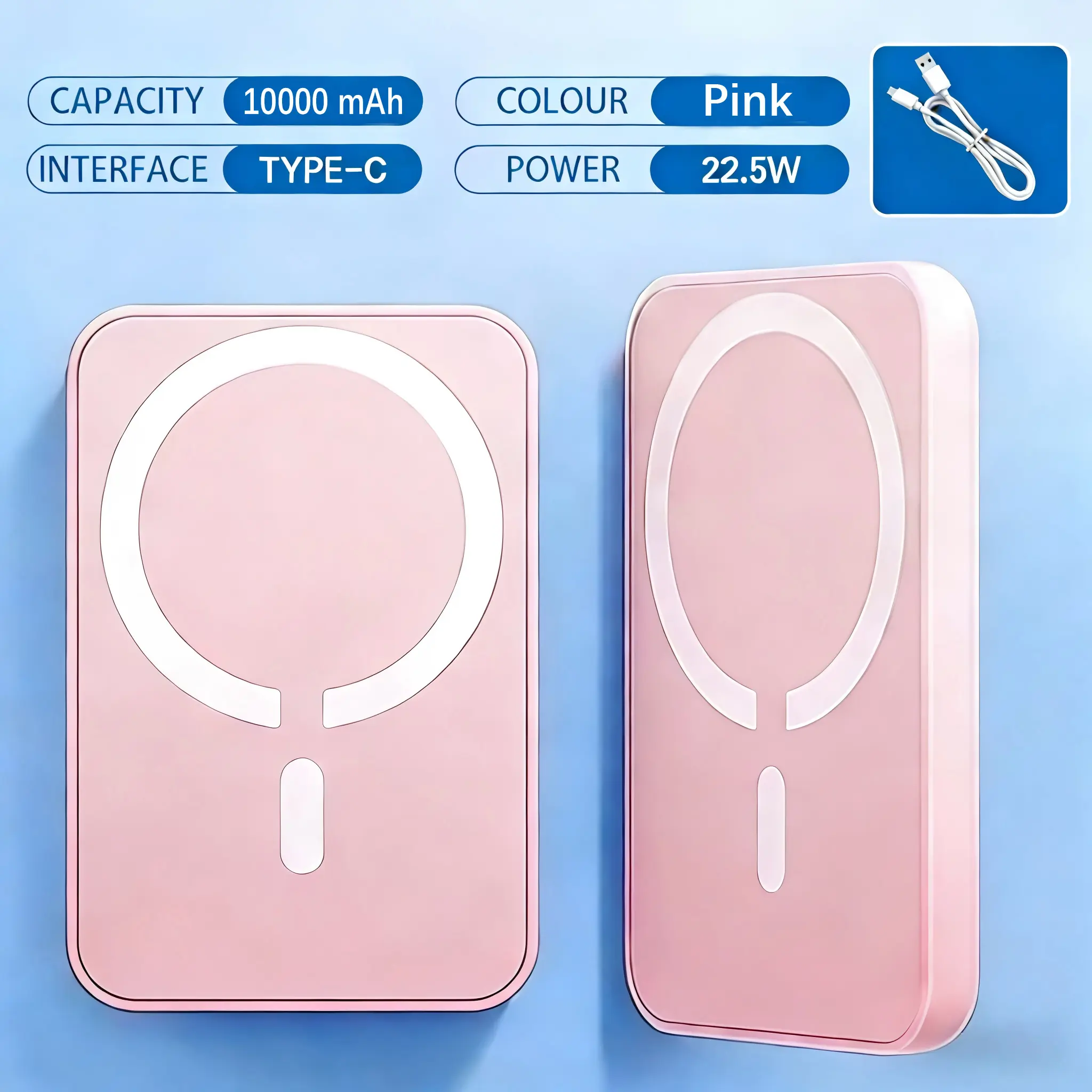 10000mAh Pink