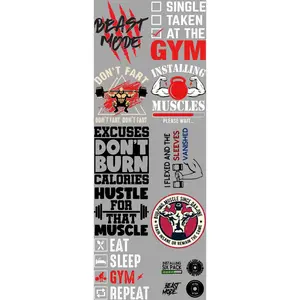Beast Mode DTF Transfers Gang Sheet 22” wide x 60” long DIY Direct to Film T Shirt Transfers