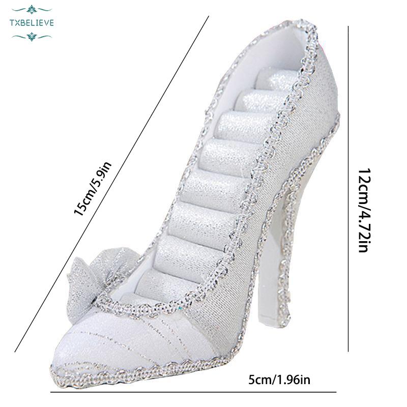 Jewelry Display Stand for Necklace Earring Ring, Red Dresses High Heel Sofa Ornaments Display Rack, Store Window Home Decoration Jewellery Holder for Women Girls (High Heeled Jewelry Holder)