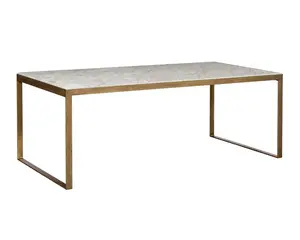 Sunpan Evert Minimalist Marble Rectangle Coffee Table