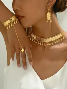 Women's Elegant Fashion Jewelry Set, Casual Trendy Pendant Necklace & Dangle Earrings & Bracelet, Fashion Accessories for Party & Daily Clothing Decor, Fashionable Jewelry Set