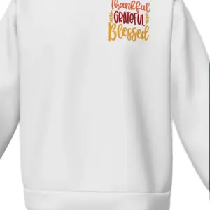 Comft Women's Hoodie Top - Thankful, Greatful, Blessed - Womenswear