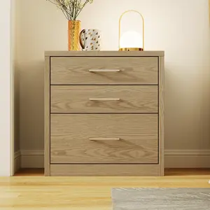 FUFU&GAGA Night Stand Small Bedside Table Stand Mid Century Modern Bedroom Nightstand Bedstand with 5 Drawers Metal Handles Slide Extendable for Bedroom Living Room Brown