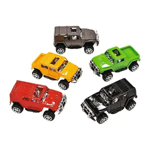 4" SUV Red, Yellow, Green, Gray & Black Pull-Back Car Assortment - 12 Pc.