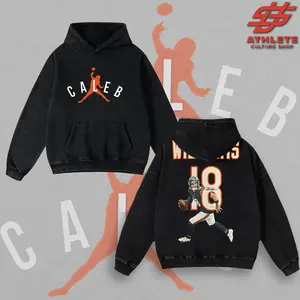 Retro Caleb Williams Iceman 18 Oversized Heavyweight Wash Tee Cotton Hoodie Sweat Tee (Made In US), Vintage 90s Y2K Streetwear Game Day Outfit, Iceman Nation Graphic Shirt, Gift For Football Fans & Gift For Him and Her.