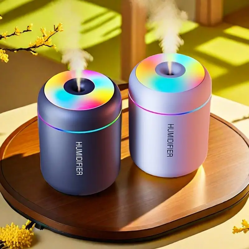 Aroma Diffuser, USB Rechargeable Essential Oil Diffuser with Changing Night Light, Desktop Air Humidifier for Home Bedroom Living Room Decor