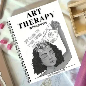 Adult Art Therapy Relaxation Workbook, Dbt Cbt Techniques, Anxiety Relief & Self-Improvement Journal, Creative Emotional Management Tool