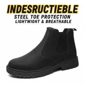 Unisex Chef Work Shoe Safety Shoes Durable Comfortable Outdoor Waterproof Anti-slip Breathable Splash-proof Smash-proof Puncture-proof
