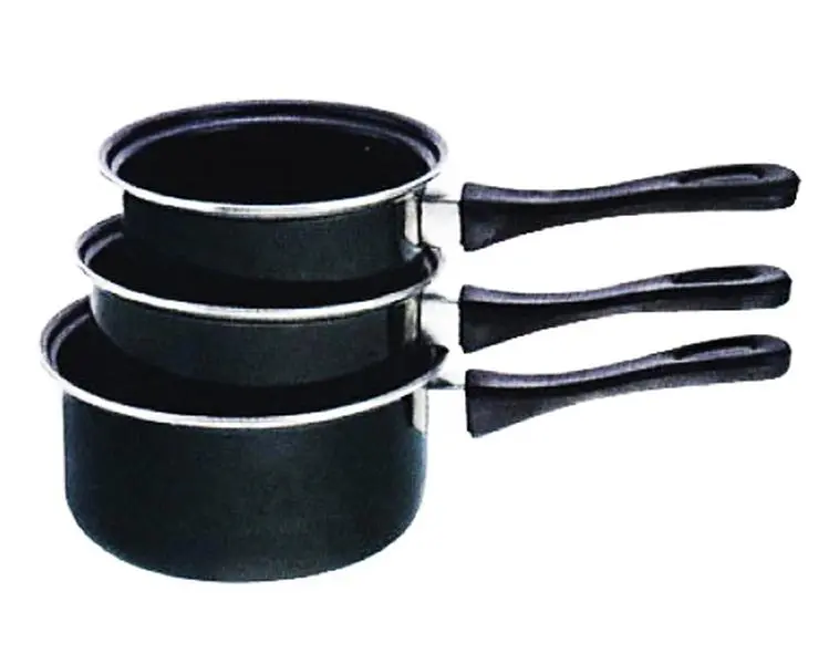 Star Distributors 3-Piece Nonstick Carbon Steel Saucepan Cookware Set