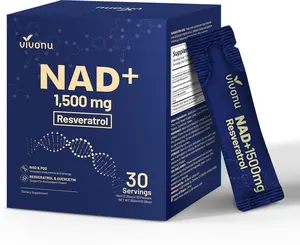 Nad Liquid Supplement 1500mg, Extra Strength NAD+ whit Nicotinamide Riboside Hydrogen Malate, Quercent Phytosome, Resveratrol, PQQ, Anti-Aging, Energy, Focus for Men & Women, 30 Pack, Berry Flavor