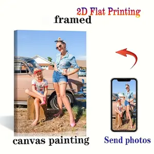 2D Flat Printing, Custom Canvas Wall Art. Personalized framed canvas photos, ideal for couple, family and pet portraits. Preserve precious memories, perfect home decor & holiday gifts. Father's Day, Independence Day