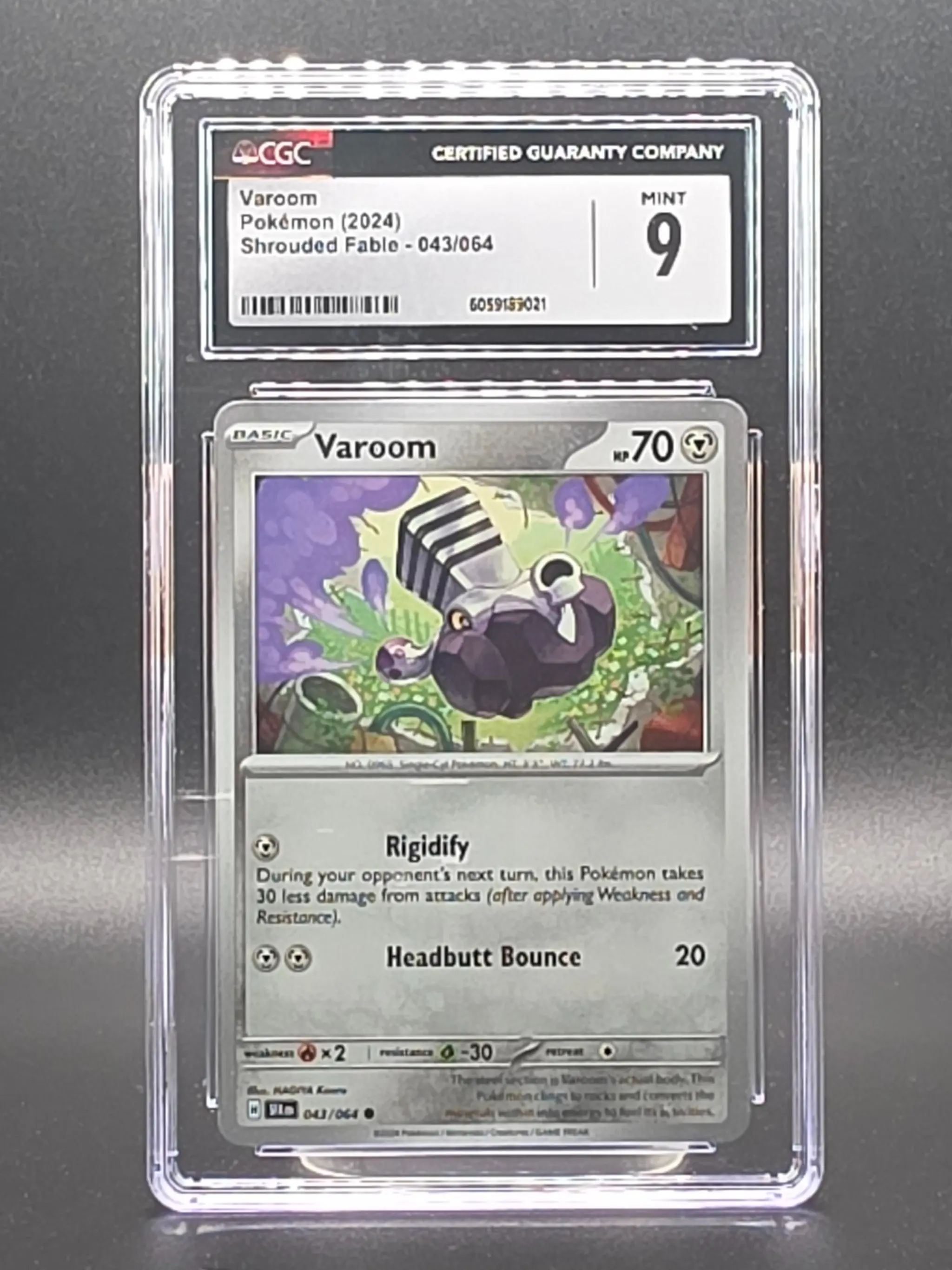 Varoom Pokemon 2024 Shrouded Fable 043/064 Mint 9 CGC
