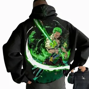 Anime Zoro Harajuku Streetwear Autumn Men Vintage Hoodie Winter Women Hooded Sweatshirt Long Sleeve Top Y2k AR8 HZK