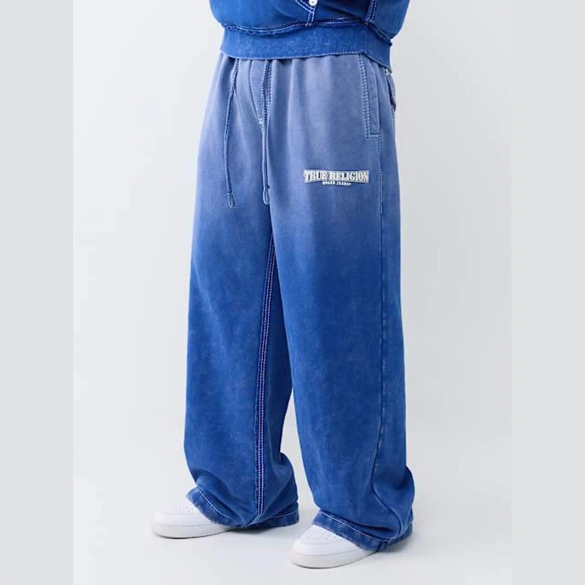True Religion Men's Big T Washed Baggy Sweatpant
