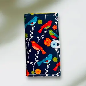 Tea Wallet, Tea Bag Holder, Tea Bag Wallet, Teabag Wallet, Teabag Holder, Tea Bag Cozy, Birds of a Feather Wallet,  Wallet,  Tea Lover