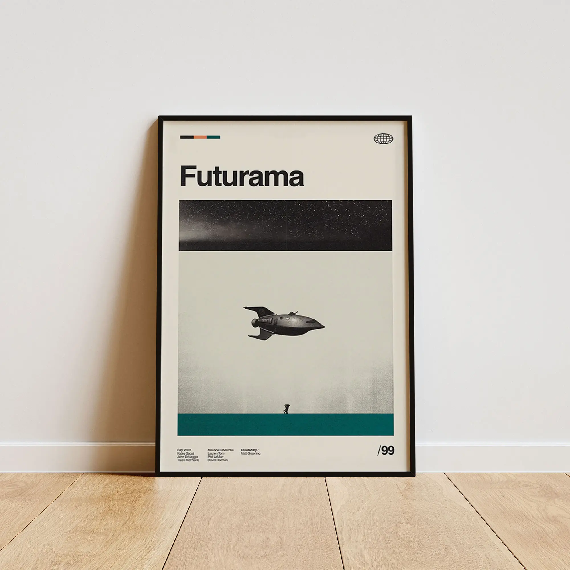 Futurama Poster, Contemporary Wall Decor, Modern Home Aesthetic, Interior Decoration Print