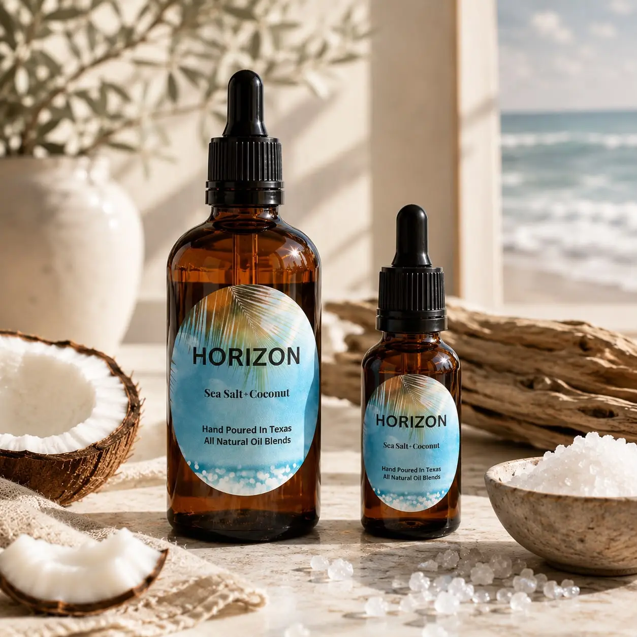 AURAS FRAGRANCES-HORIZON FRAGRANCE OIL WITH SEA SALT AND COCONUT HOME FRAGRANCE