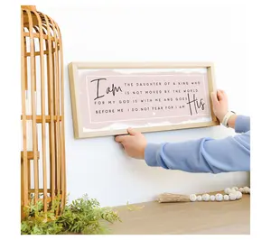 Sincere Surroundings 24" I Am His Pink Farmhouse Frame Sincere Surroundings 24" I Am His Pink Farmhouse Frame