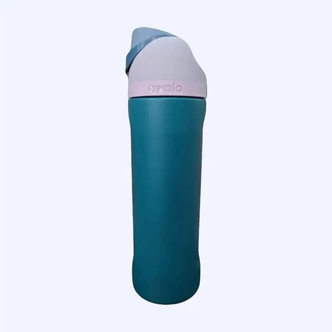 Owala FreeSip Reusable Sports Water Bottle, 24oz, Portable Design for School/Work/Outdoor Activities, Tickle Me Teal, Washable, Hiking, Bottled, Stainless Steel, Cooling