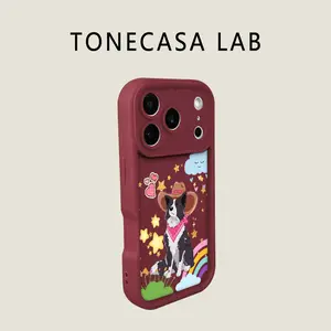 Western Cowboy Dog Border Collie Soft TPU iPhone Case for iPhone 17 Pro Max 16 Pro Max 15 Plus 14Pro 13 12 11 XS Max XR Samsung Galaxy S25 Ultra S24 Plus S23 Shockproof Camera Cover Anti-Fall Country Style