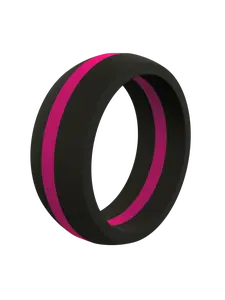 Men's Thin Pink Line Classic Silicone Ring