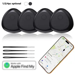 Never Lose Your Stuff Again – Air Tag Tracker 1/2/4 Pack, White/Black, Key Finder for Apple Find My (iOS Only), GPS Tag for Luggage, Bags, Pets, Replaceable Battery