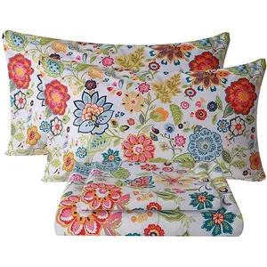 California King Sheet Ultra,, Silky Flower Deep Pocket 100% Microfiber, 4 Cal King Size Pink Floral(Red Rose)