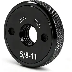 Quick Release Nut  Angle Grinder 4.5" and 5" No Wrench Required, 5/8-11 Self Locking Flange Nuts Metal Lock Grinder Knurled Arbor Nut