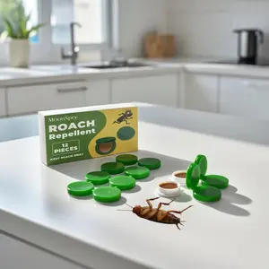 Ultimate Roach Destroyer & Pest Control Kit by MoonSpry | Powerful Kitchen Cleaning Gel Bait | Rodent Repellent Pouches | Safe for Indoor Home Infestation | Includes Multi-Surface Microfiber Mop and Trap moon spray Cockroach Killer Set