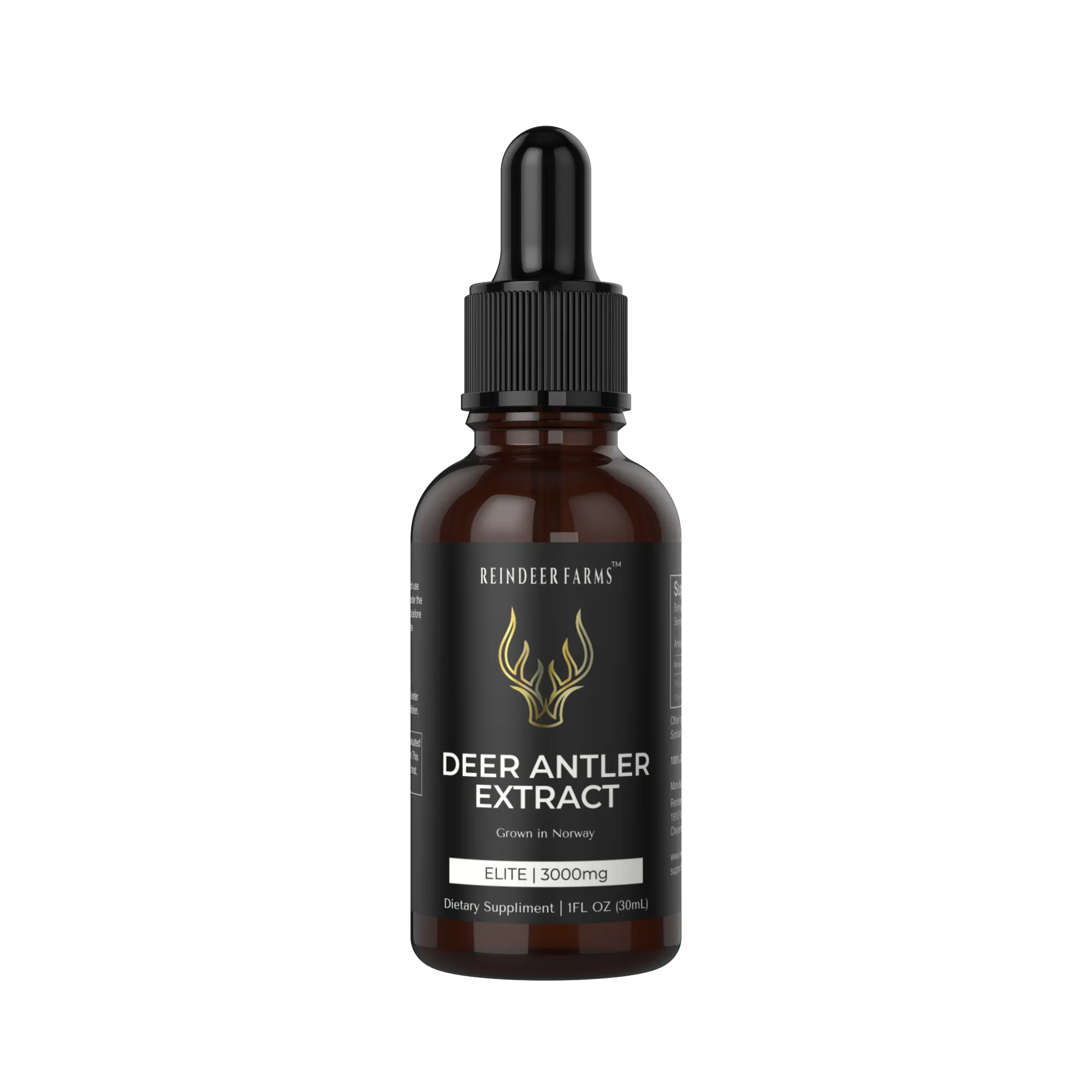 Reindeer Farms - GMO FREE, Organic Deer Antler Supplement - 3000mg Elite Healthcare Edible top support vitamin  and Dietary Fitness