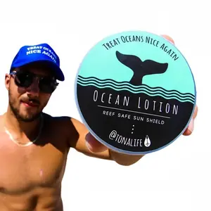 Treat Oceans Nice Again Ocean Lotion Sun Shield Cream SPF 30 All Skin Types Organic Reef Safe