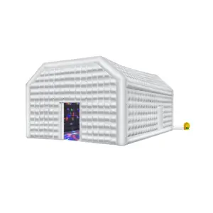 VEVOR Inflatable Nightclub, 26.2x 19.7x 13.1 Ft, Blow up Party Tent with 1100W Blower, Large Inflatable Night Club Tent for Adults, Easy Setup Inflatable House Air Cube for Wedding Birthday White