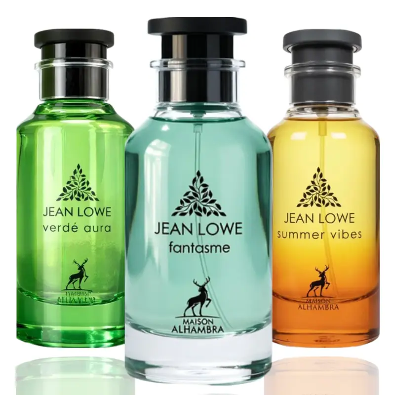 Lattafa Bundle Unisex Fragrance 3-Piece Set - Jean Lowe Verde Aura, Fantasme, Summer Vibes - EDP Perfume, Citrus Musky, Floral Musky Scent - Modern Versatile Adult Gift, Citrus Musky Fragrance