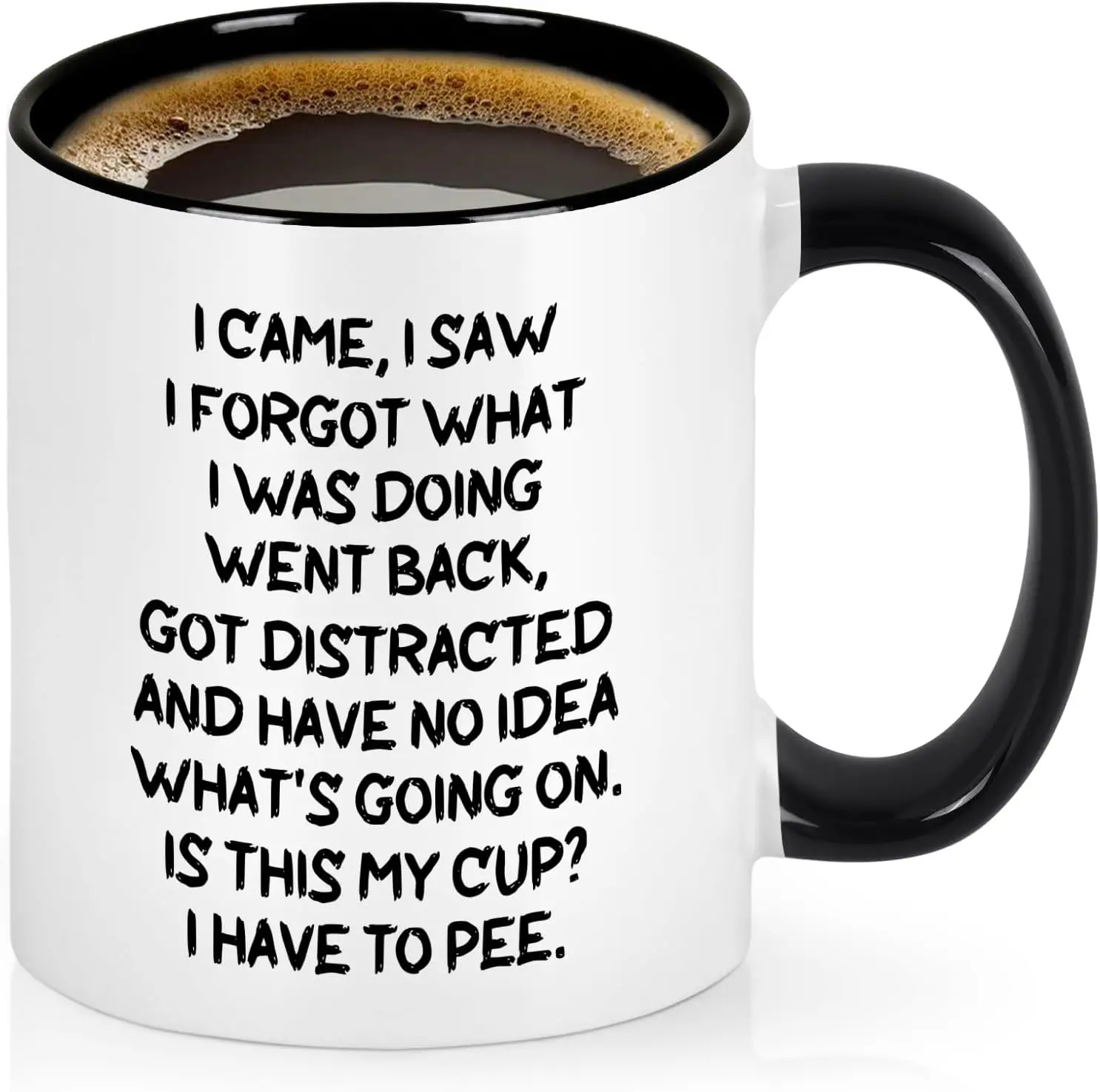 Is This My Cup? I Have To Pee. Funny Mug for the Elderly, Funny Work Forecast Ceramic Coffee - scs10087 funny coworker coffee custom letter pattern
