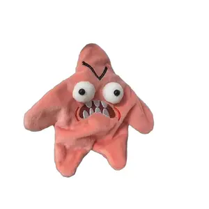 Angry Starfish Plush Keychain, Funny SpongeBob Plushie Bag Charm