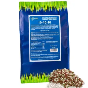 Supply Solutions 10-10-10 Complete Granular Fertilizer with Micronutrients Balanced NPK Formula for Soil Health Blooms Roots Safe for Vegetables Fruits Lawns 25 Pounds