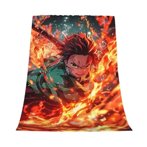 FRANALA Anime Throw Blanket Soft Cozy Plush Lightweight Warm Fuzzy Flannel Blankets for Women Men Couch Sofa Throws 60x40 in