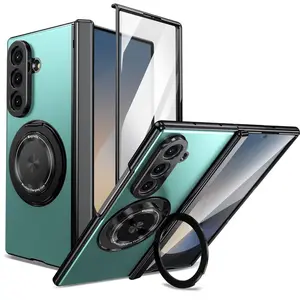 IT  for Z Fold 6 Case with Rotatable Ring Stand & Privacy Screen Protector, Compatible with Magsafe,Z Fold 5 18FT MIL-Grade Protection, zfold 3 Magnetic Shockproof Slim Case for Samsung Galaxy Z Fold