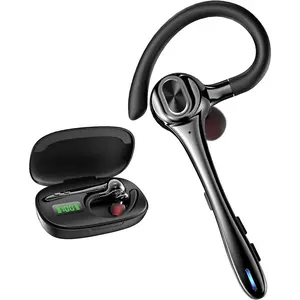 Earbuds  Earpiece  Headset with Noise Canceling Mic 160H Standby Time Hands Free Earphones Single Ear Headphone for  Android  Cell Phones PC TV   Trucker Work