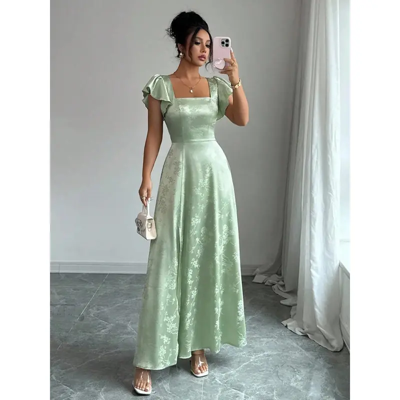 light green dress with sleeves - TikTok Shop