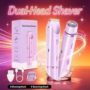 Electric Razor for Women, Rechargeable Shaver, Body Hair Remover, Pain-Free Smooth Cordless Trimmer, Facial Leg Bikini Shaver, 2-In-1 Depilator, Zb-0236L Model