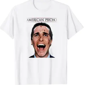 VintageTee Psycho Movie Patrick Bateman T-Shirts, American Psychho Horror Film Retro Homage T-shirt, Patrick Bateman Vintage T-shirt, Halloween Gifts For Him, Her, Friends, Horror Film Fan halloween shirt