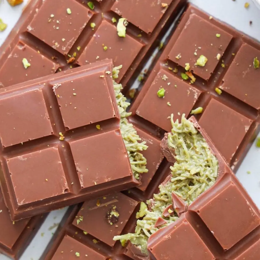 Dubai Chocolate Pistachio Knefeh - Middle Eastern Dessert with Smooth Chocolate Coating