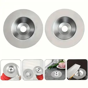 2 Heavy-duty industrial-grade diamond grinding discs - for fast sharpening of blades, wear-resistant metal grinding wheels, suitable for kitchen knives, scissors, saws, and angle grinders - rugged and durable, suitable for both home and professional use.