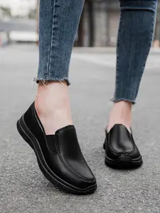 Women's Lightweight Fashion Sneakers, & Casual Shoes, Slip On Shoes, Eva Sole, Artificial Leather Upper, All-Season Wear, Walking Shoes