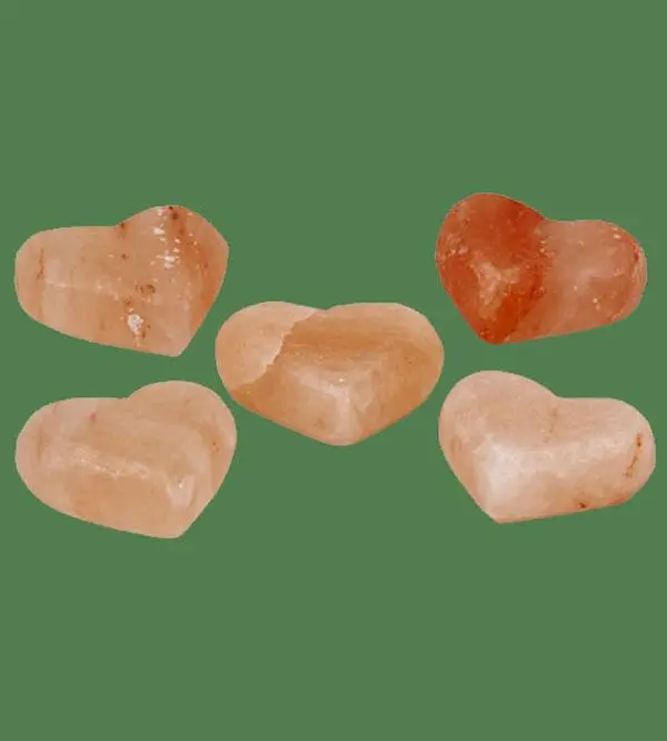 Himalayan Salt Lamp Massage Stones - Hearts