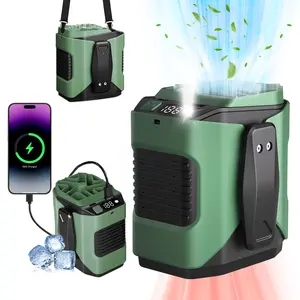JODIUKIU Portable Waist Fan with 100-Speed Adjustable Wind, 12m/s Powerful Airflow, Rechargeable Large Battery Type-C Fast Charging, Hands-Free Clip Mini Fan for Outdoor, Travel & Work