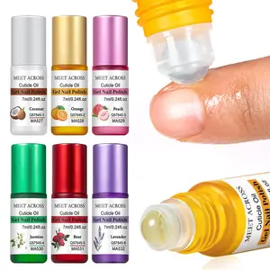 MEET ACROSS 6-color Cuticle Oil Gel Nail Polish, 7ml Flavor Nail Treatment, Cuticle Repair Oil, Prevents Aged Nails, Nourishes Skin, Manicure Remedy, Nail Care Solution, Nail Care Liquid