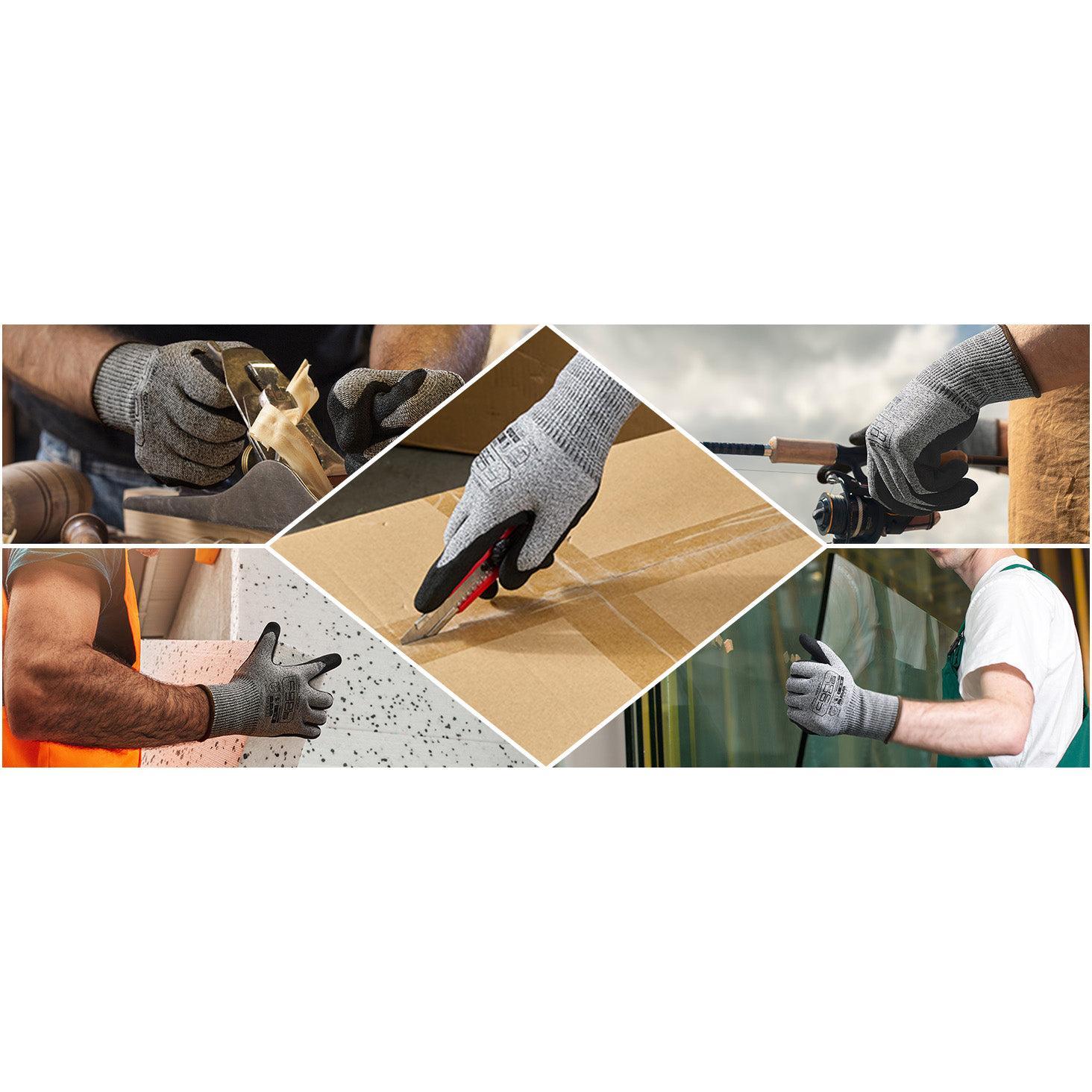 COOLJOB A3 Cut Resistant Safety Work Gloves, Touchscreen, Fishing Gloves(Black)